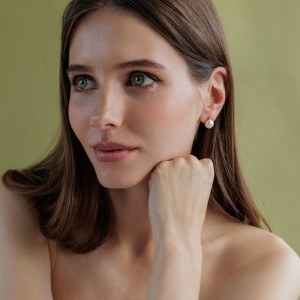 Cercei argint cu perle naturale albe si cristale DiAmanti SK23222E_W-G (Argint 925‰ 1,5 g.)